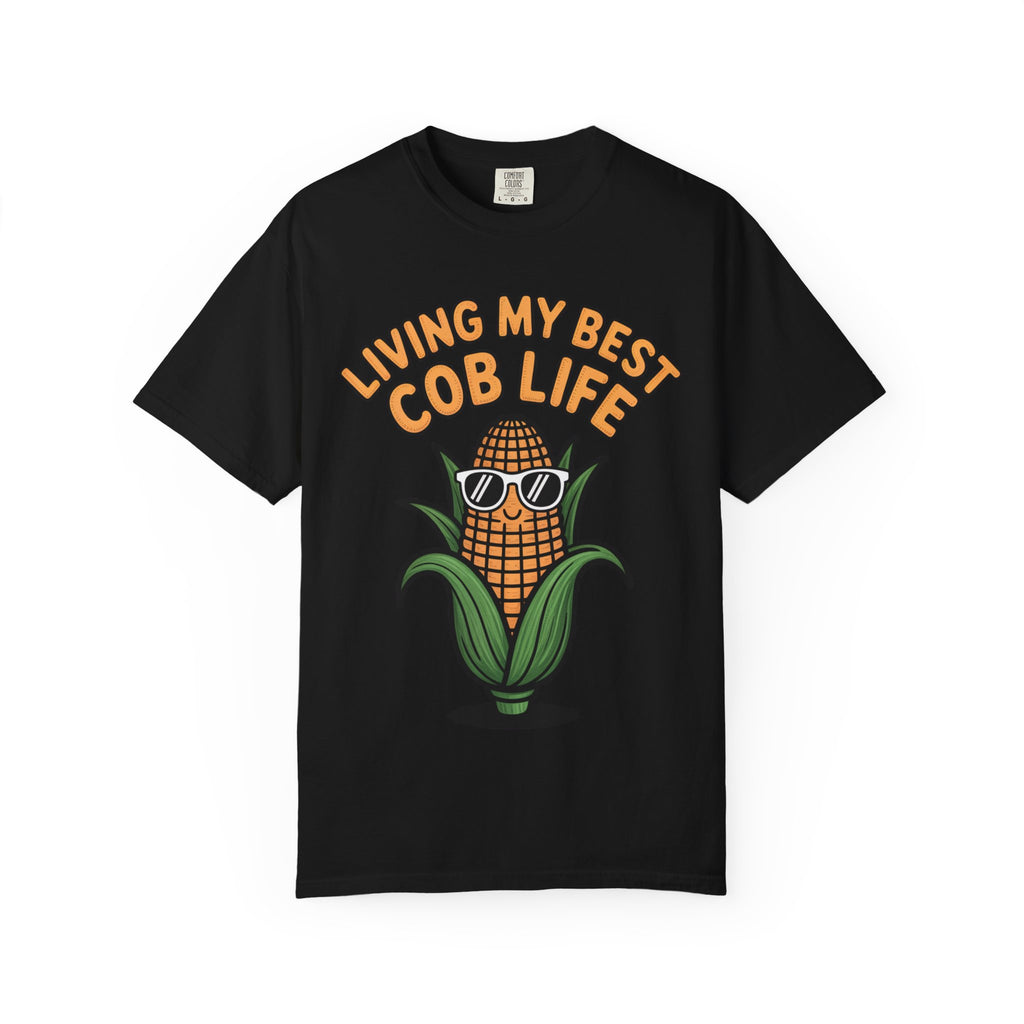 Funny Corn Shirt, Living My Best Cob Life T-Shirt, Cute Corn Sunglasses Tee, Vegetable Lover Gift, Funny Food Shirt