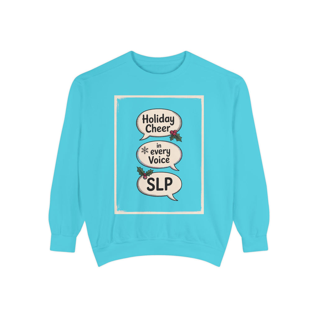 SLP Christmas Sweatshirt, Holiday Cheer In Every Voice, Speech Language Pathologist Gift, SLP Crew Christmas Shirt, Speech Therapist Holida…