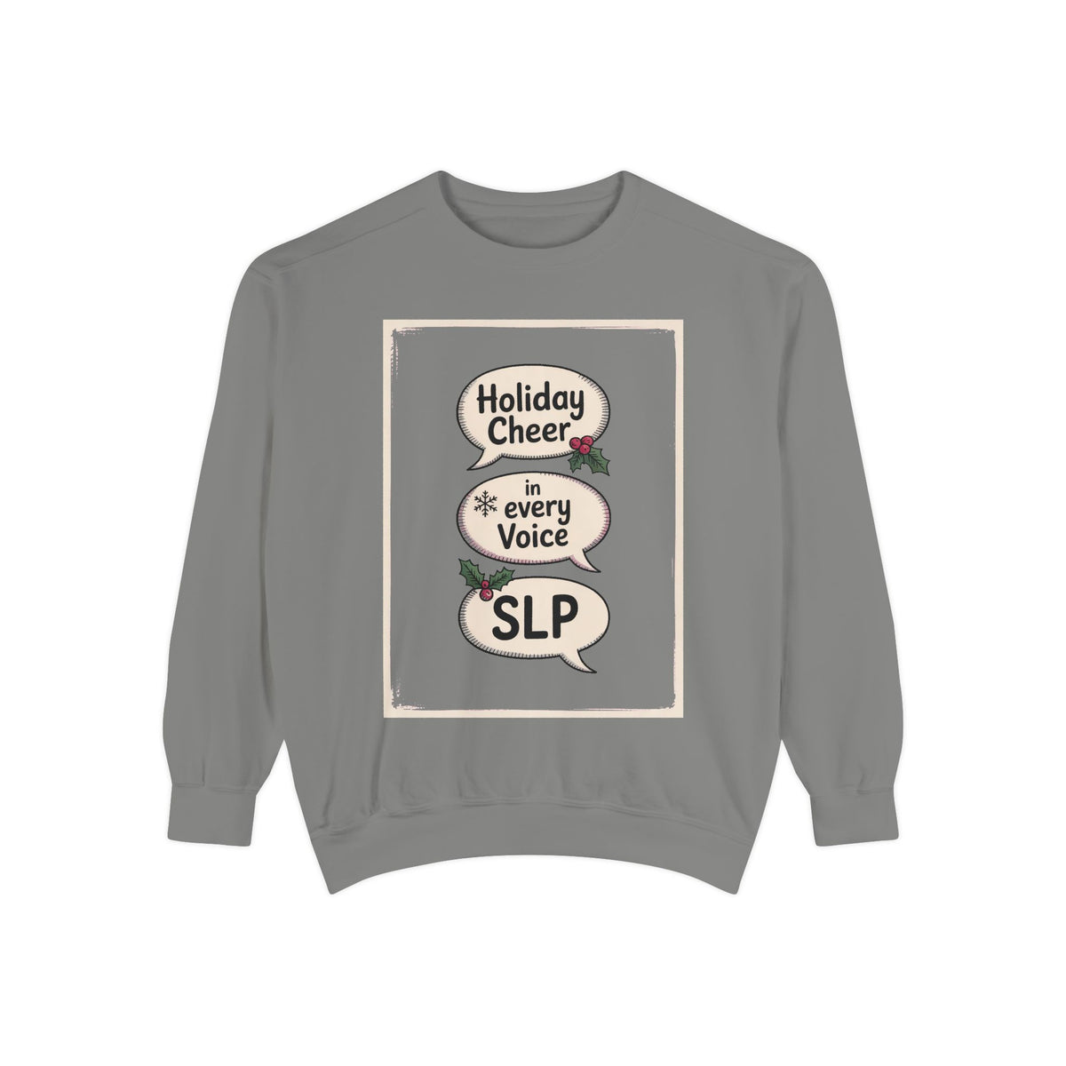 SLP Christmas Sweatshirt, Holiday Cheer In Every Voice, Speech Language Pathologist Gift, SLP Crew Christmas Shirt, Speech Therapist Holida…