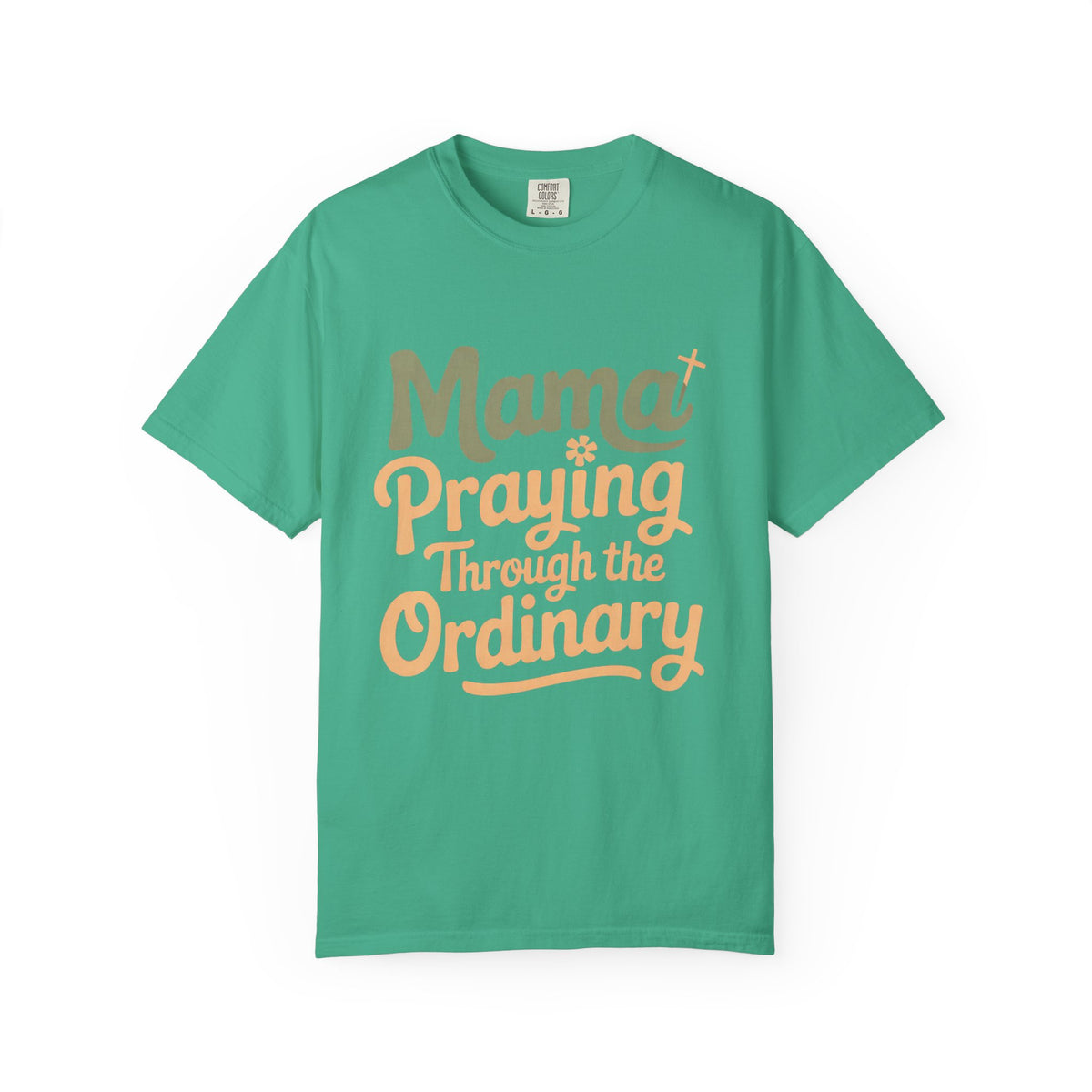 Christian Mom Shirt, Mama Praying Through The Ordinary Tee, Faith Based Gift For Mom, Religious Mom Shirt, Christian Mama Gift, Mothers Day…