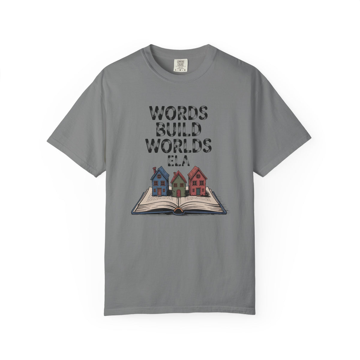 ELA Teacher Shirt, Words Build Worlds Tee, English Teacher Retirement Gift, Language Arts Teacher Appreciation, Reading Teacher Gift, Retir…