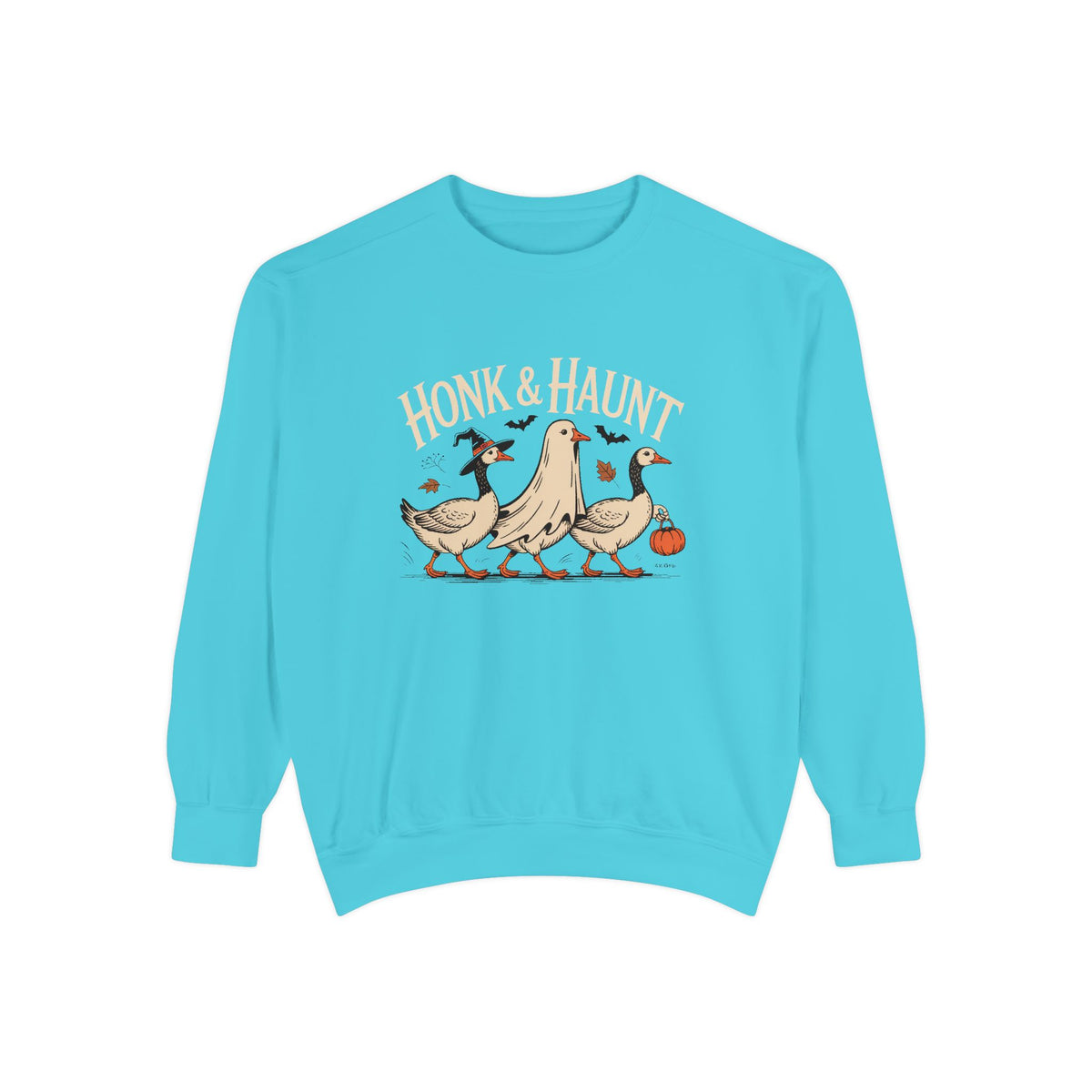 Honk & Haunt Geese Sweatshirt, Funny Halloween Goose Crewneck, Vintage Halloween Bird Sweatshirt, Spooky Season Gift
