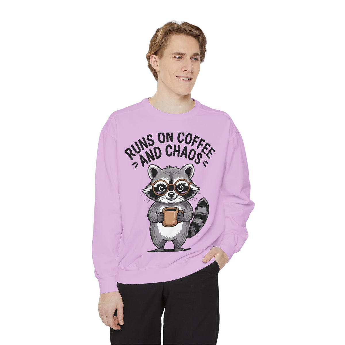 Nurse Raccoon Sweatshirt, Funny 'Runs On Coffee And Chaos' Crewneck, Cute Nurse Gift, Coffee Lover Sweatshirt, Nurse Appreciation Gift