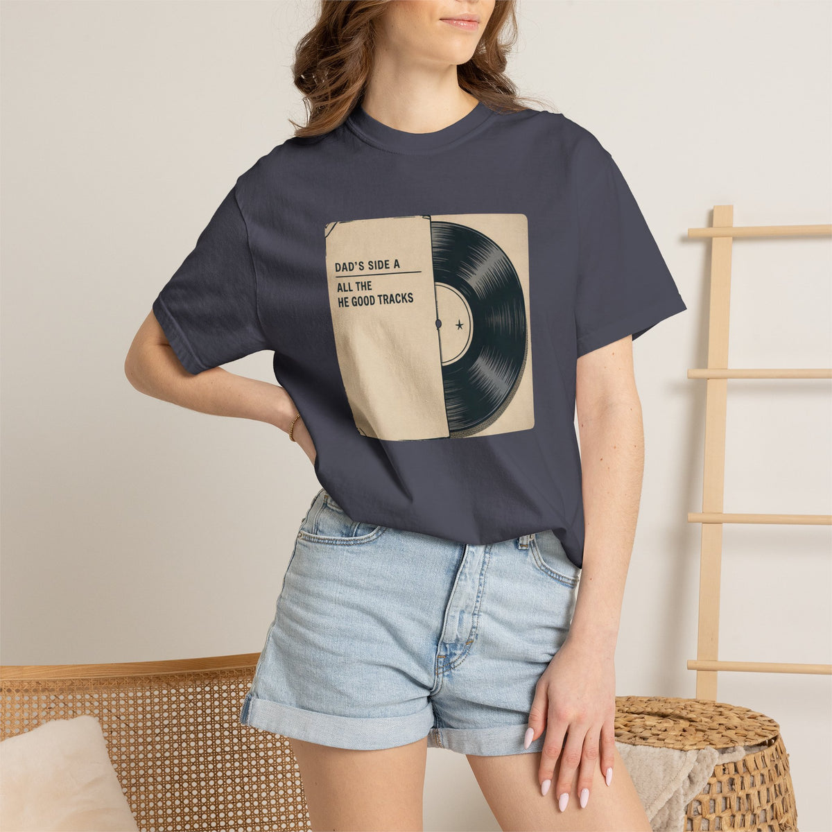 Dad's Side A Shirt, Music Lover Dad Gift, Father's Day Shirt For Vinyl Record Dad, Funny Dad Tee, All The Good Tracks Shirt, Gift For Music…