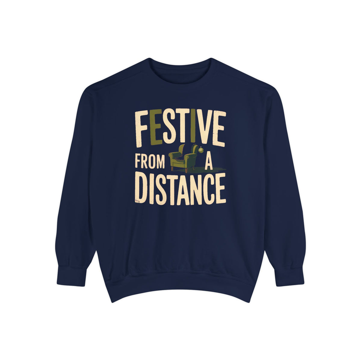 Introvert Christmas Sweatshirt, Festive From A Distance, Funny Christmas Gift For Introverts, Antisocial Holiday Crewneck, Cozy Christmas T…