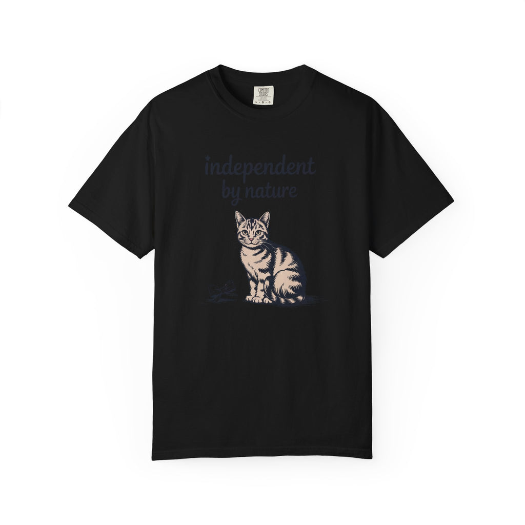 Cat Owner Shirt, Independent By Nature Tee, Fourth Of July Cat Lover Gift, Funny Patriotic Cat Shirt, 4th Of July Gift For Cat Mom Or Dad