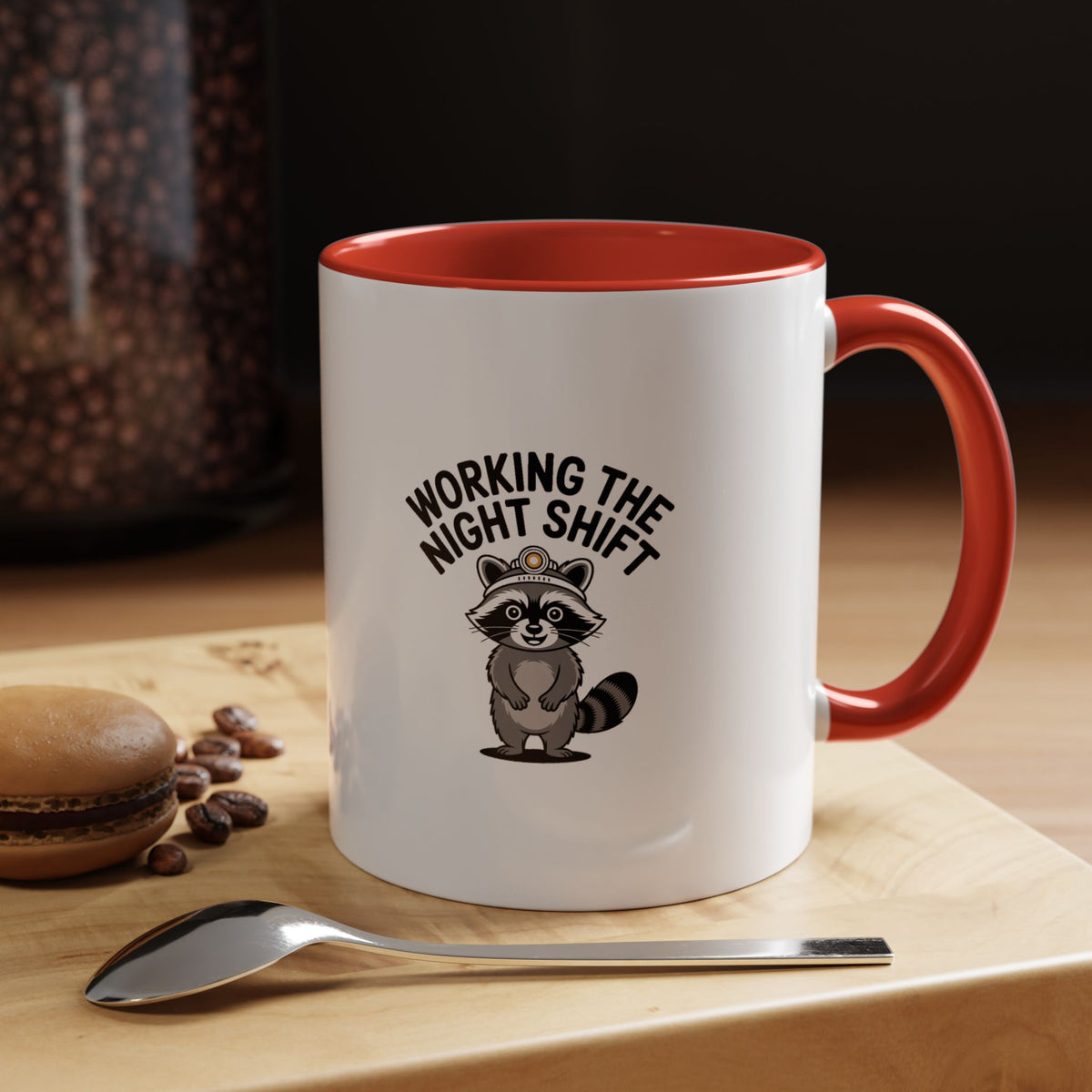 Raccoon Night Shift Mug, Funny Raccoon Coffee Mug, Night Owl Gift, Cute Trash Panda Mug, Nurse Shift Worker Gift Mug