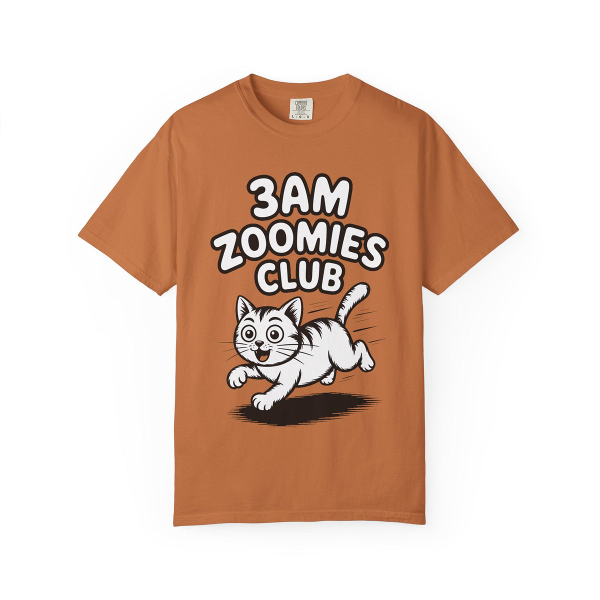 3AM Zoomies Club Shirt, Funny Cat T-Shirt, Crazy Cat Lady Gift, Cute Cartoon Cat Tee, Cat Owner Gift, Zoomies Cat Lover Shirt