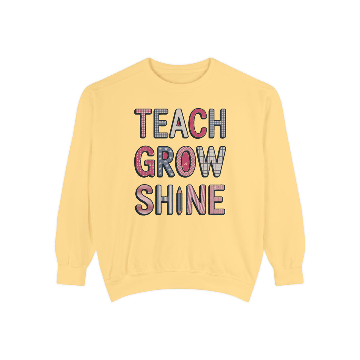 Teacher Sweatshirt, Fourth of July Gift For Teacher, Teach Grow Shine Crewneck, Patriotic Teacher Shirt, 4th of July Teacher Appreciation G…
