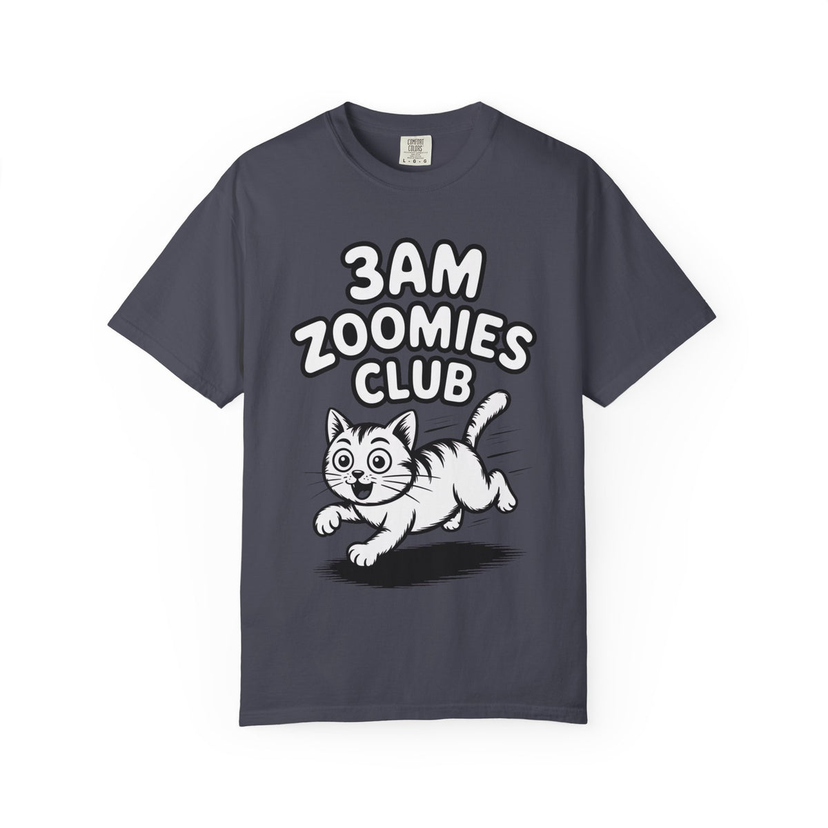 3AM Zoomies Club Shirt, Funny Cat T-Shirt, Crazy Cat Lady Gift, Cute Cartoon Cat Tee, Cat Owner Gift, Zoomies Cat Lover Shirt