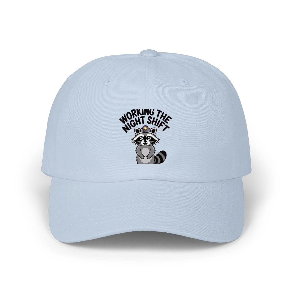 Raccoon Night Shift Dad Hat, Funny Trash Panda Cap, Night Shift Worker Gift, Cute Raccoon Embroidered Baseball Cap, Nurse Gift Hat