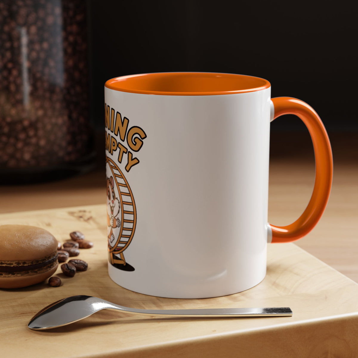 Running On Empty Hamster Mug, Funny Tired Hamster Coffee Cup, Cute Exhausted Wheel Runner Gift, Sarcastic Coffee Mug for Coworker