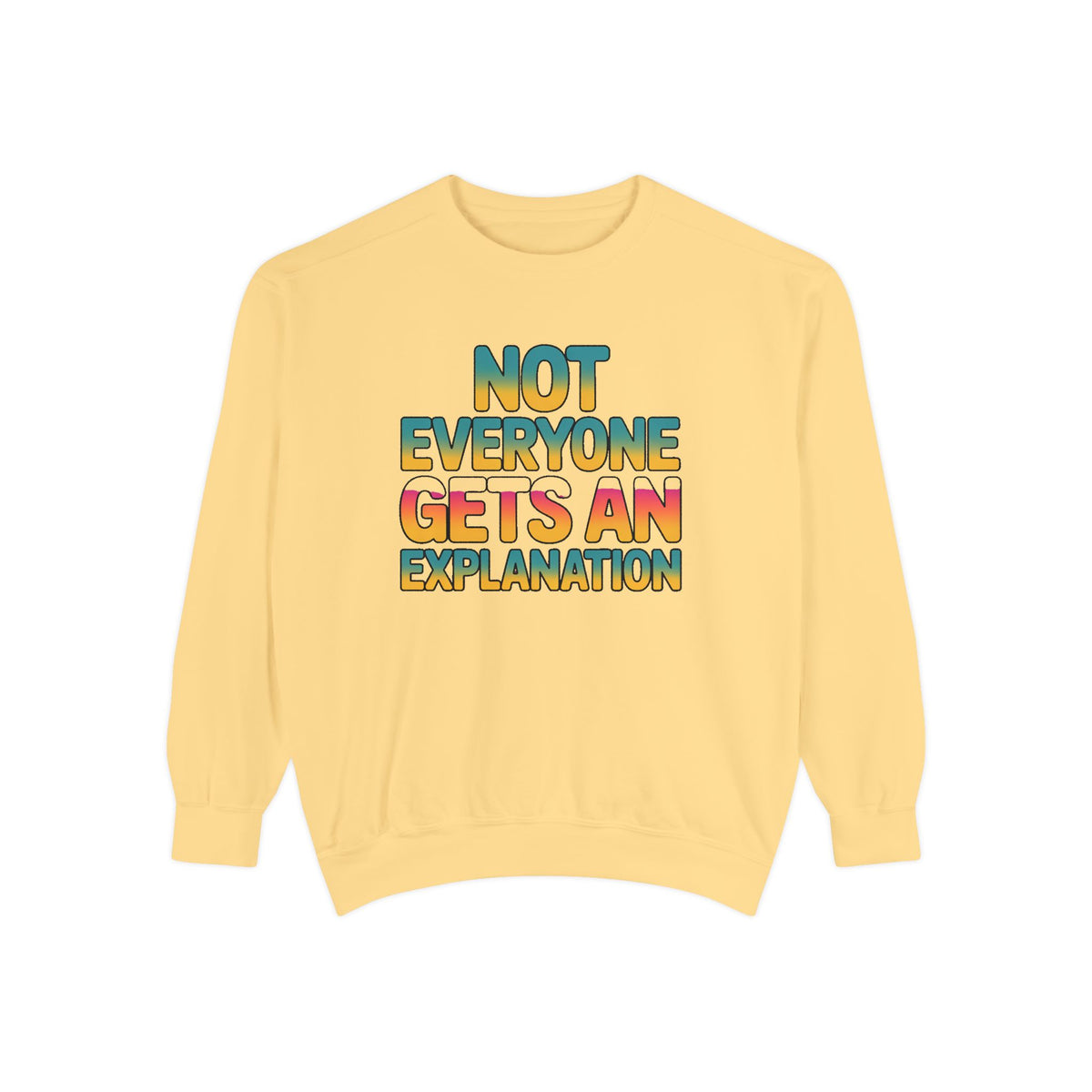 Not Everyone Gets An Explanation Sweatshirt, Bold Typography Crewneck, Sarcastic Quote Pullover, Trendy Statement Sweatshirt Gift