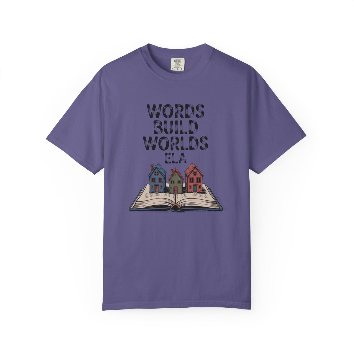 ELA Teacher Shirt, Words Build Worlds Tee, English Teacher Retirement Gift, Language Arts Teacher Appreciation, Reading Teacher Gift, Retir…