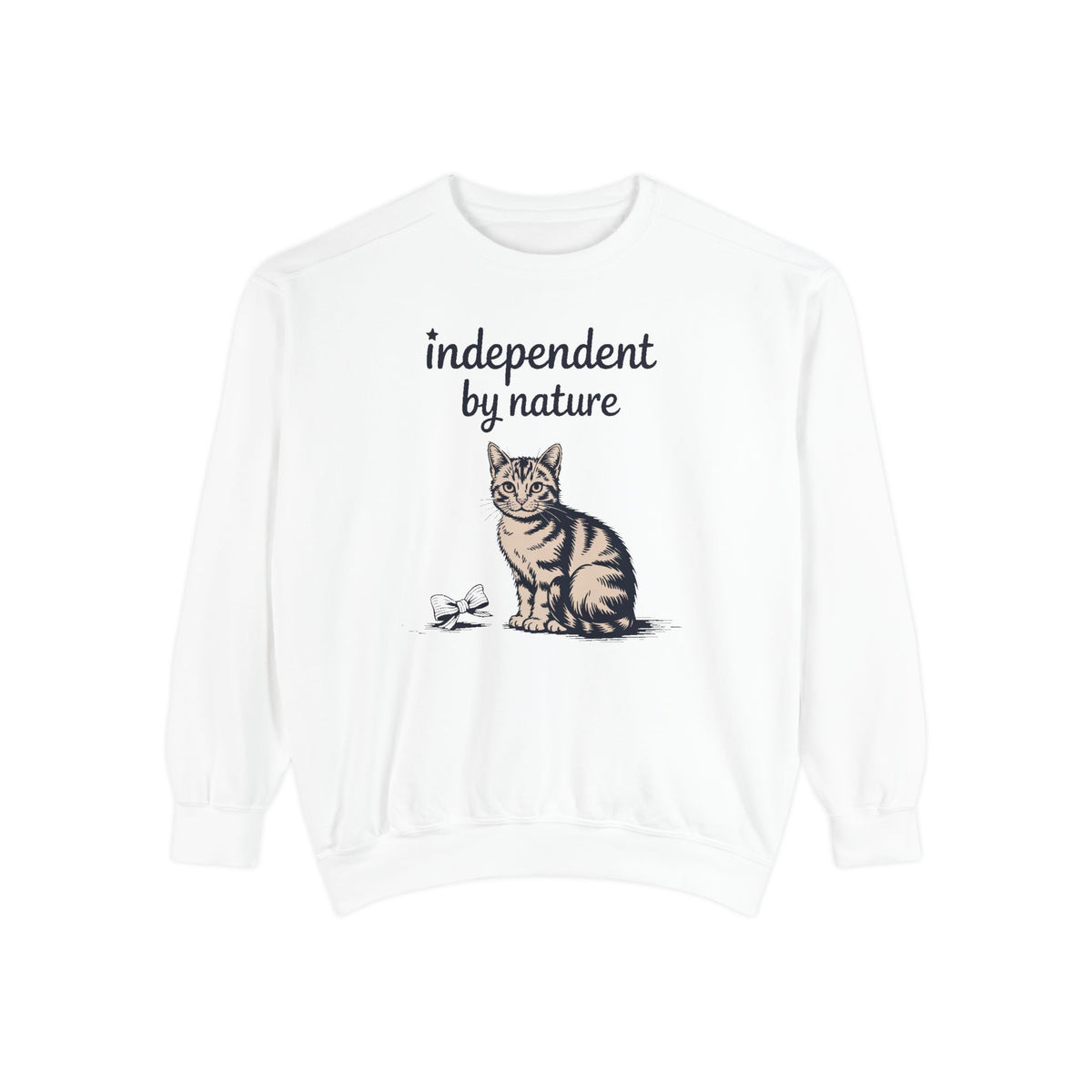 Cat Owner Sweatshirt, Independent By Nature Crewneck, Fourth Of July Cat Lover Gift, Funny Cat Mom Sweatshirt, Patriotic Cat Shirt, 4th Of…