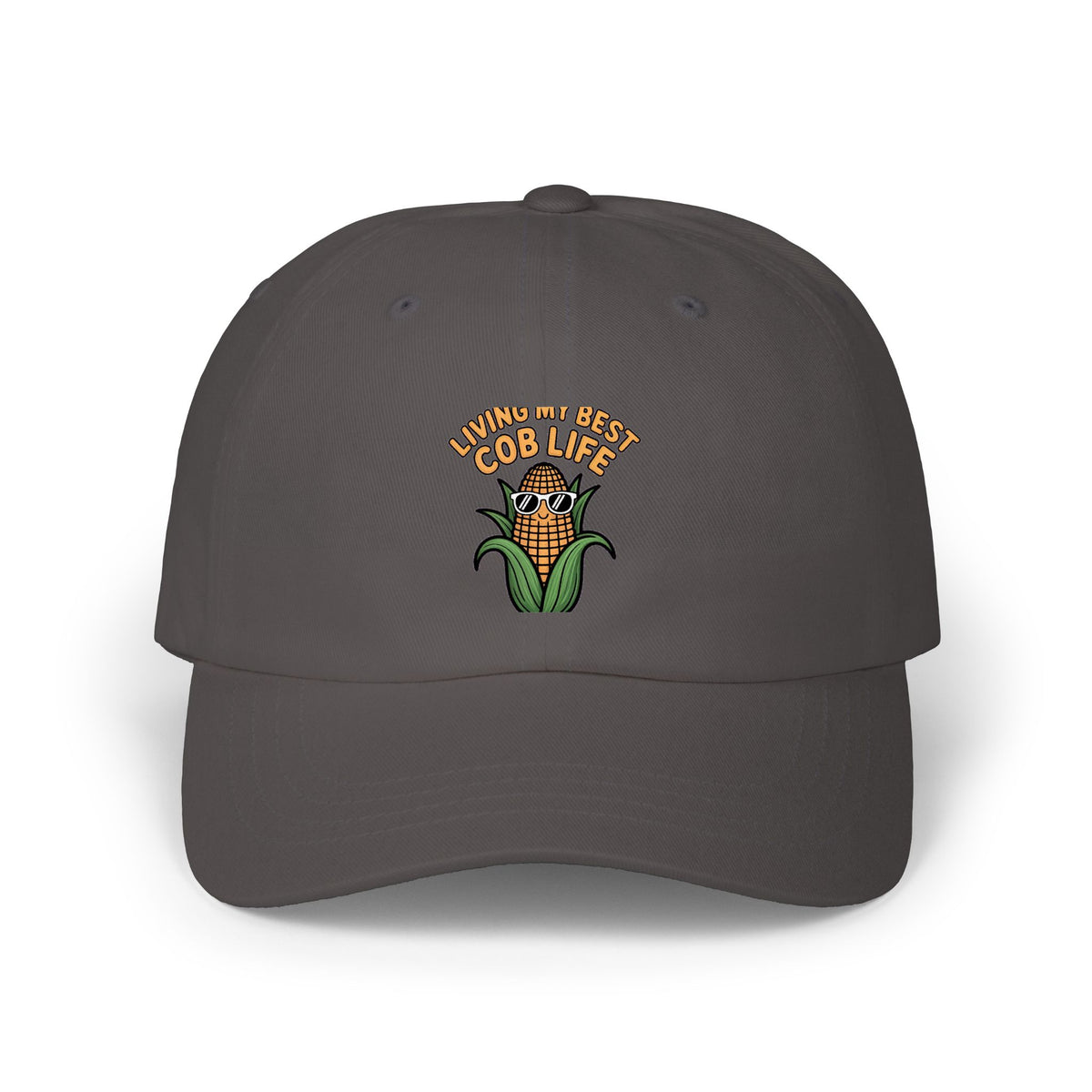 Funny Corn Dad Hat, Living My Best Cob Life Cap, Cute Sunglasses Corn Embroidered Hat, Vegetable Pun Gift, Summer BBQ Hat