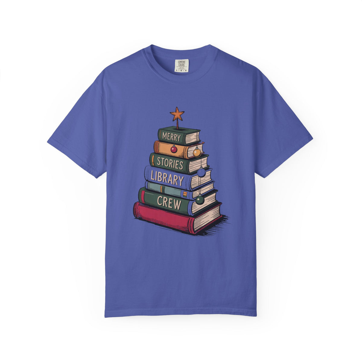 Librarian Christmas Shirt, Merry Stories Library Crew Tee, Christmas Gift For Librarian, Library Staff Christmas Crew Shirt, Book Lover Hol…