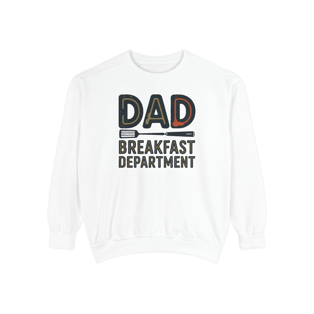 Dad Sweatshirt, Breakfast Department, Father's Day Gift For Dad Who Cooks, Funny Cooking Dad Crewneck, Retro Grilling Dad Gift
