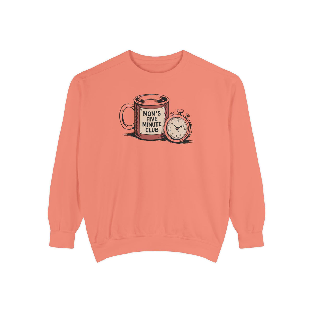 Mom's Five Minute Club Sweatshirt, Funny Coffee Lover Gift For Mom, Mothers Day Gift, Coffee Break Crewneck, Gift For Busy Mom, Mom Coffee…