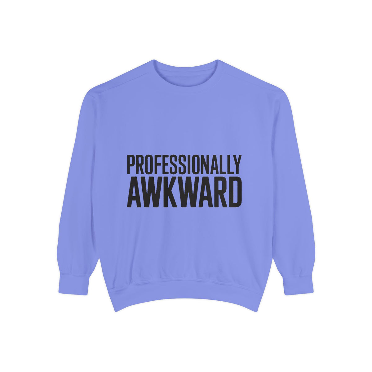 Professionally Awkward Sweatshirt, Funny Embroidered Crewneck, Sarcastic Office Gift, Introvert Humor Pullover, Coworker Gift