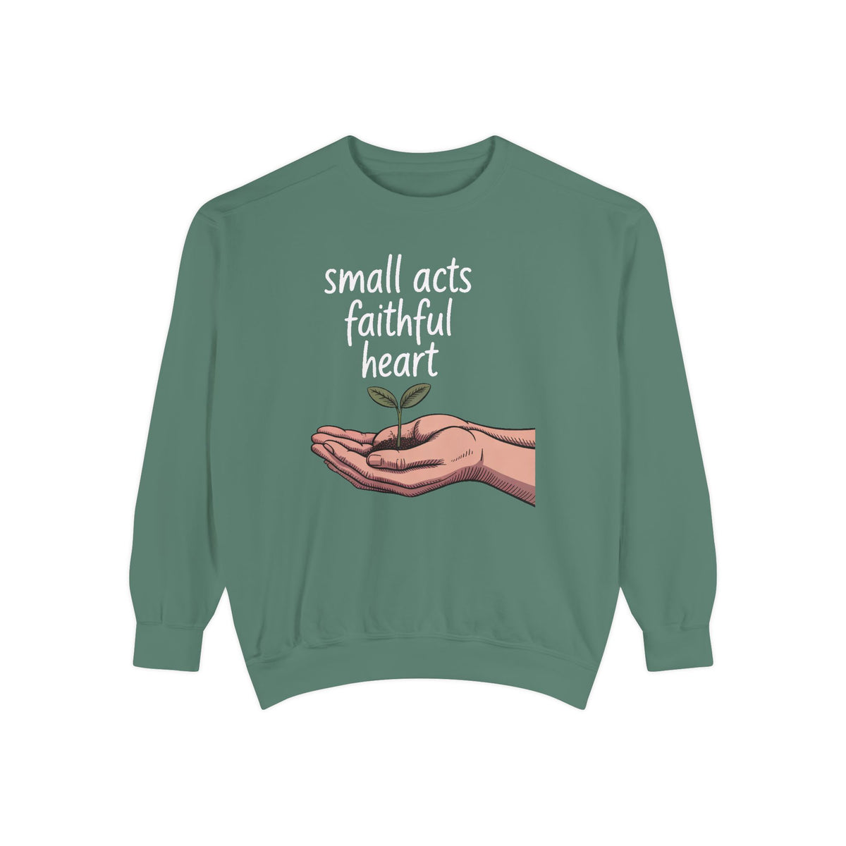 Church Volunteer Sweatshirt, Small Acts Faithful Heart Crewneck, Faith Based Gift For Volunteer, Christian Positive Message Pullover, Minis…