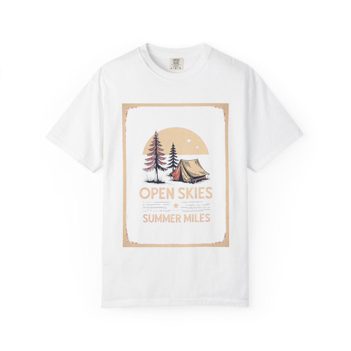Camping Shirt, Fourth Of July Shirt, Open Skies Summer Miles Tee, 4th Of July Camping Gift, Retro Outdoor Tee, Camping Trip Shirt
