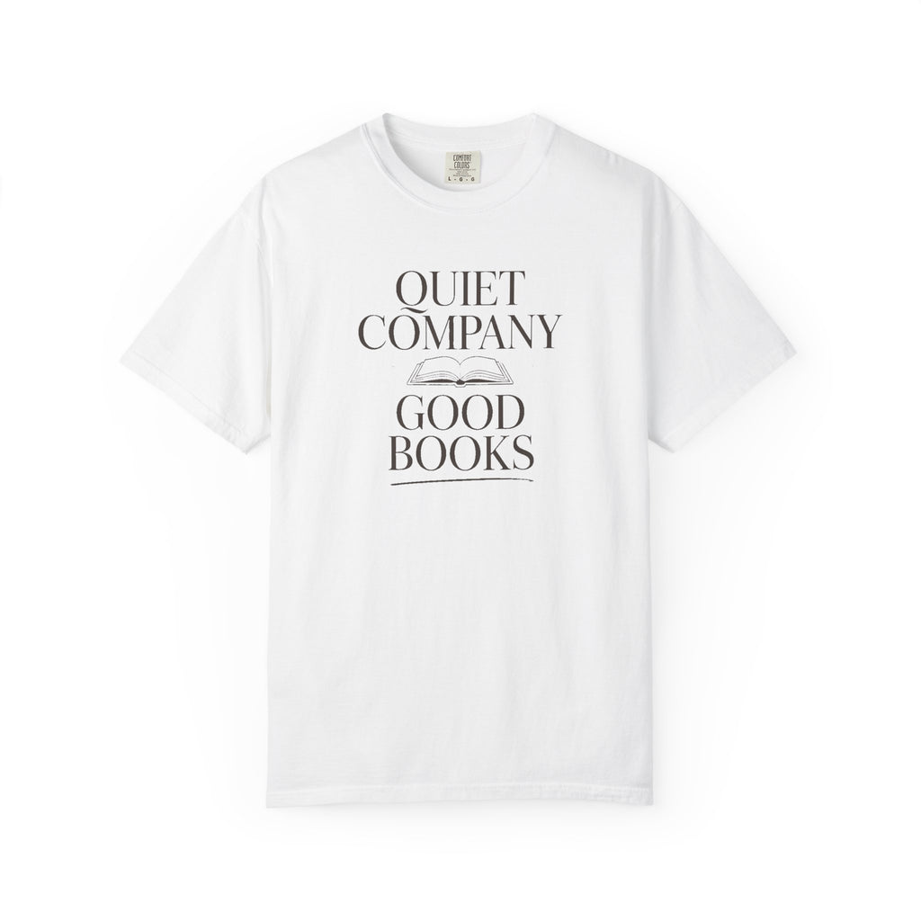 Introvert Reader Shirt, Quiet Company Good Books Tee, Bookish Gift For Introverts, Reading Hobby Shirt, Book Lover Gift, Minimalist Book Tee