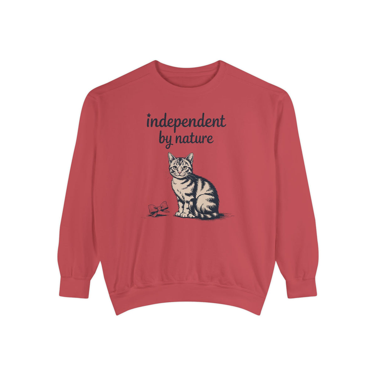 Cat Owner Sweatshirt, Independent By Nature Crewneck, Fourth Of July Cat Lover Gift, Funny Cat Mom Sweatshirt, Patriotic Cat Shirt, 4th Of…