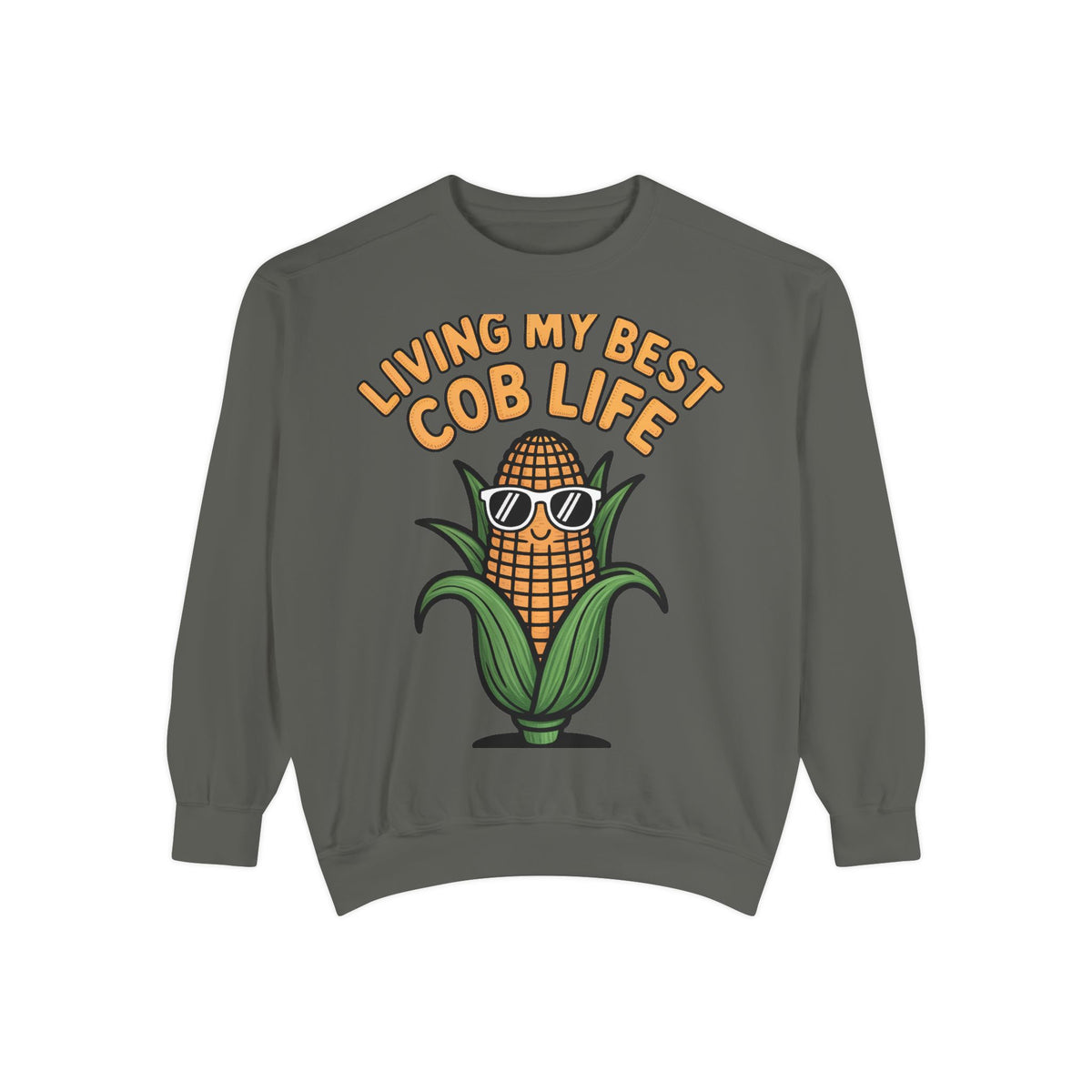 Best Cob Life Corn Sweatshirt, Funny Corn Sunglasses Crewneck, Cute Vegetable Pun Shirt, Garden Lover Gift, Embroidered Patch Style