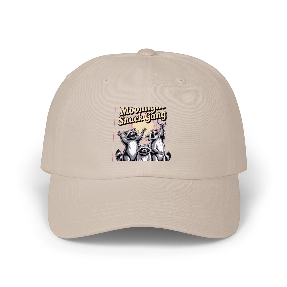 Retro Raccoon Dad Cap, Moonlight Snack Gang Embroidered Hat, Funny Vintage 90s Raccoon Trucker Cap, Unisex Animal Lover Gift