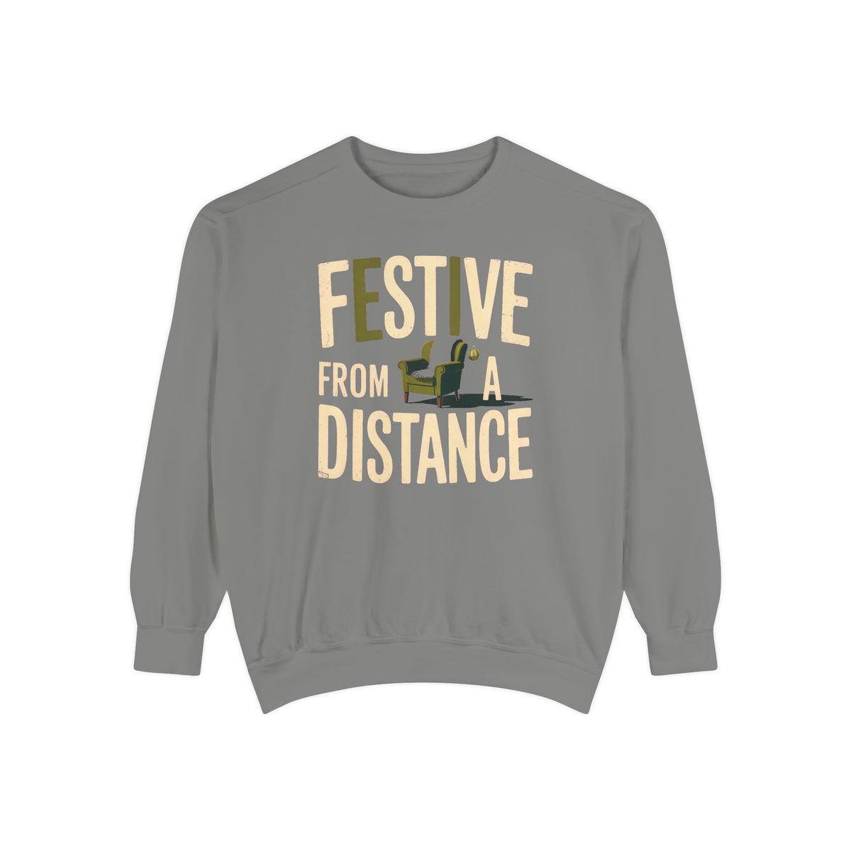 Introvert Christmas Sweatshirt, Festive From A Distance, Funny Christmas Gift For Introverts, Antisocial Holiday Crewneck, Cozy Christmas T…