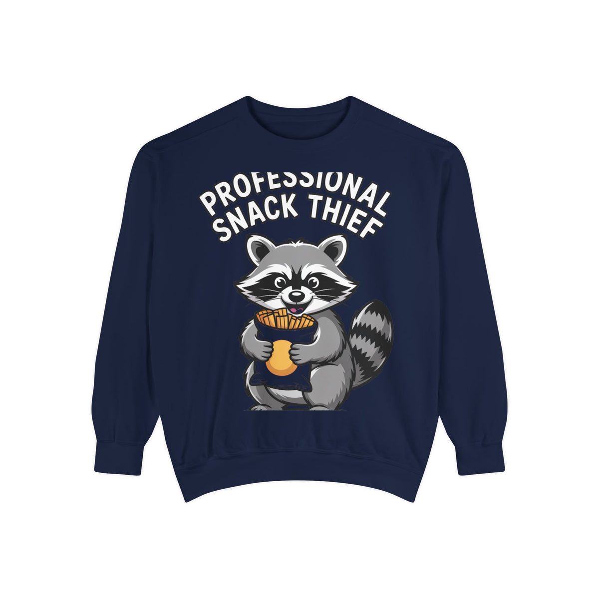 Professional Snack Thief Sweatshirt, Funny Raccoon Crewneck, Cute Raccoon Chip Bandit Sweatshirt, Snack Lover Gift