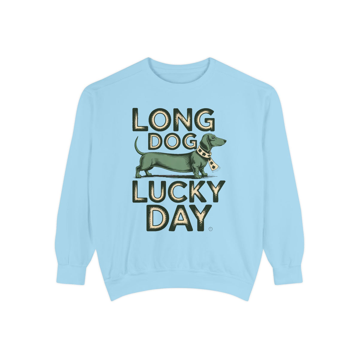 Dachshund Sweatshirt, St Patrick's Day Gift For Dog Owner, Long Dog Lucky Day Crewneck, Wiener Dog Lover Gift, Funny Dachshund Shirt