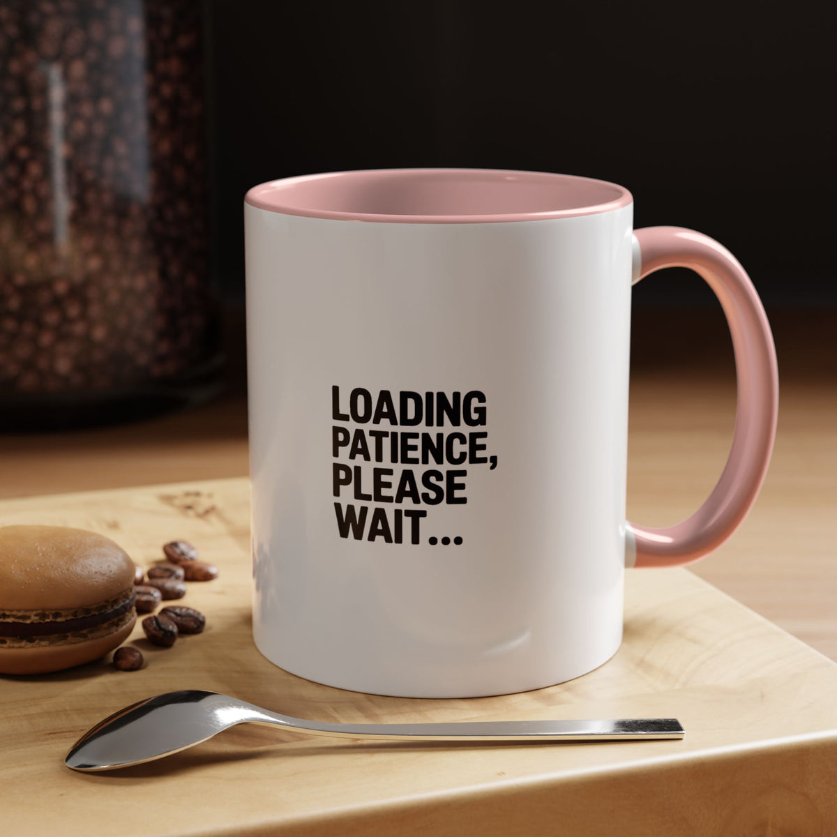 Loading Patience Please Wait Mug, Funny Sarcastic Coffee Cup, Bold Typography Mug, Patience Loading Gift, Introvert Humor Mug
