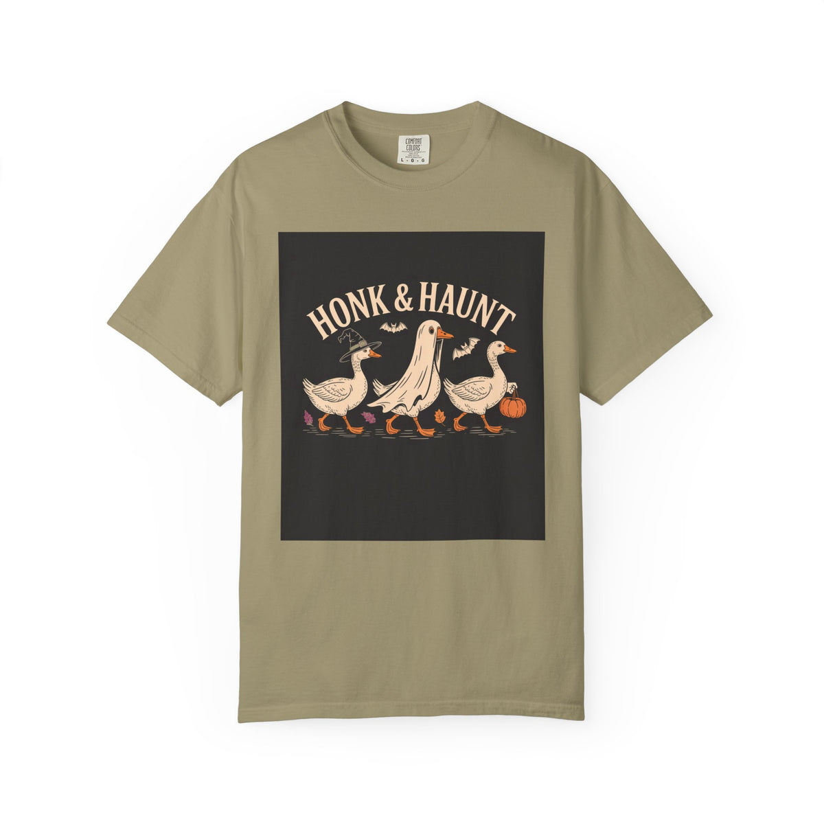 Honk & Haunt Geese Halloween Shirt, Funny Vintage Goose Halloween Tee, Witch Ghost Pumpkin Goose Gift, Spooky Season T-Shirt