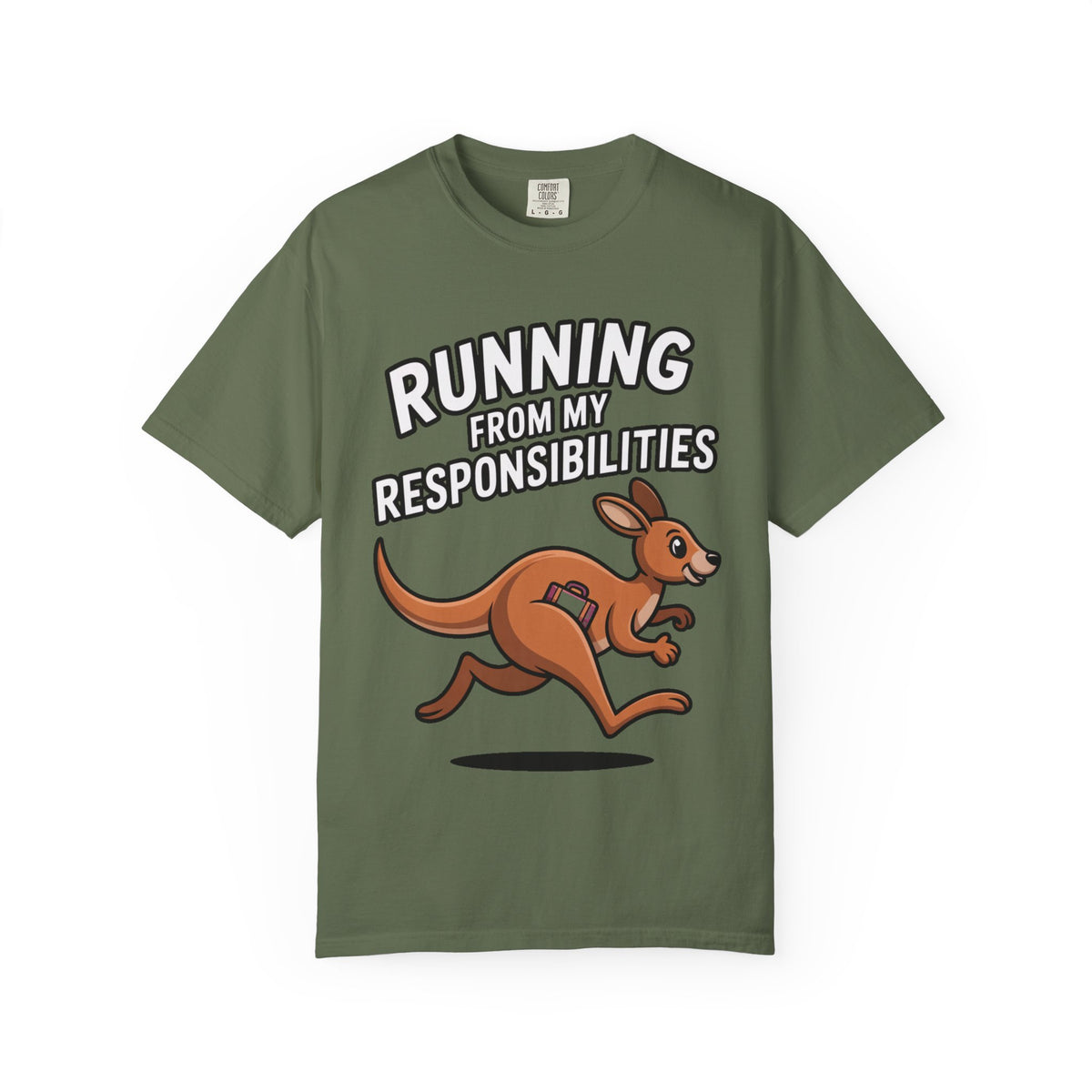 Funny Kangaroo Shirt, Running From My Responsibilities T-Shirt, Sarcastic Adulting Tee, Funny Gift for Procrastinators