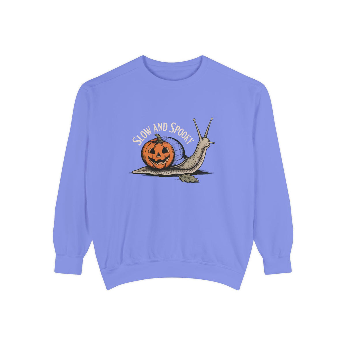 Slow And Spooky Snail Sweatshirt, Halloween Garden Snail Crewneck, Pumpkin Shell Vintage Engraving Tee, Spooky Season Gift