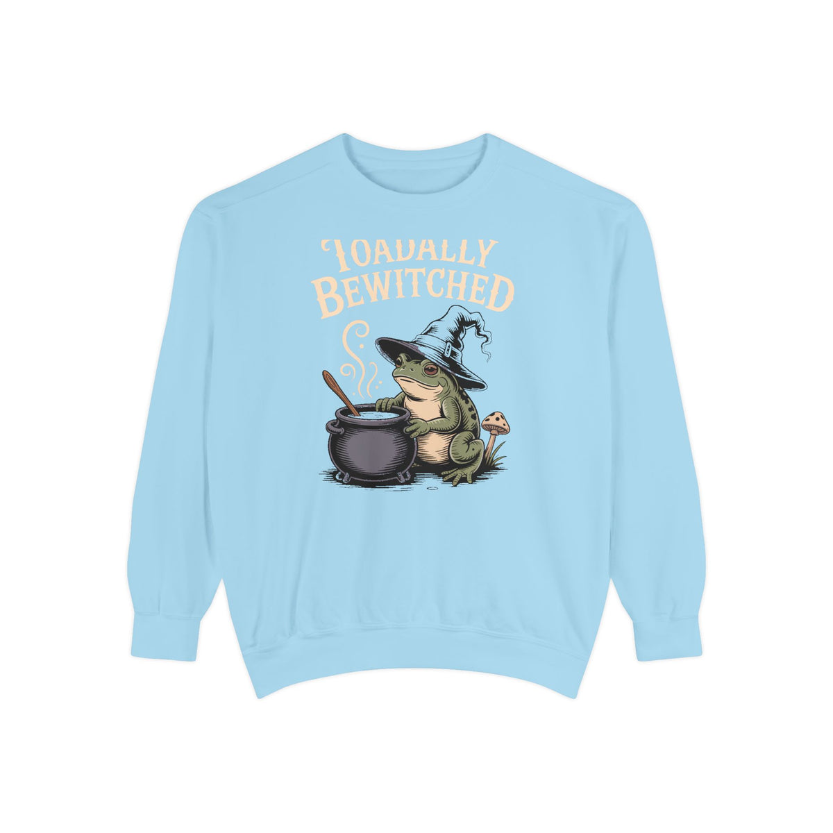 Toadally Bewitched Sweatshirt, Funny Witch Toad Halloween Crewneck, Vintage Storybook Frog Witch Gift, Spooky Season Sweatshirt