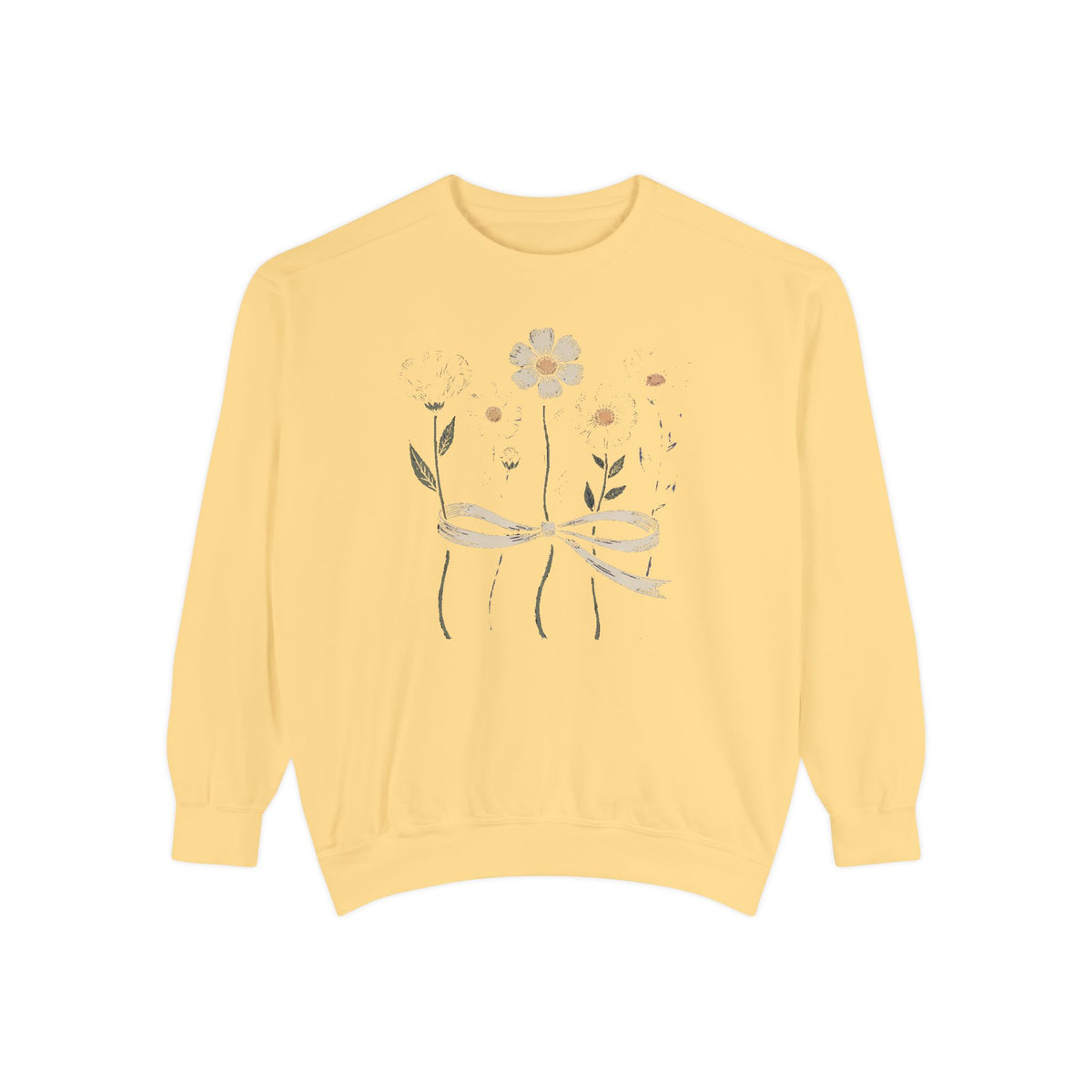 Flower Lover Sweatshirt, Fourth of July Gift, Patriotic Wildflower Crewneck, 4th of July Gift For Flower Lover, Americana Floral Sweatshirt