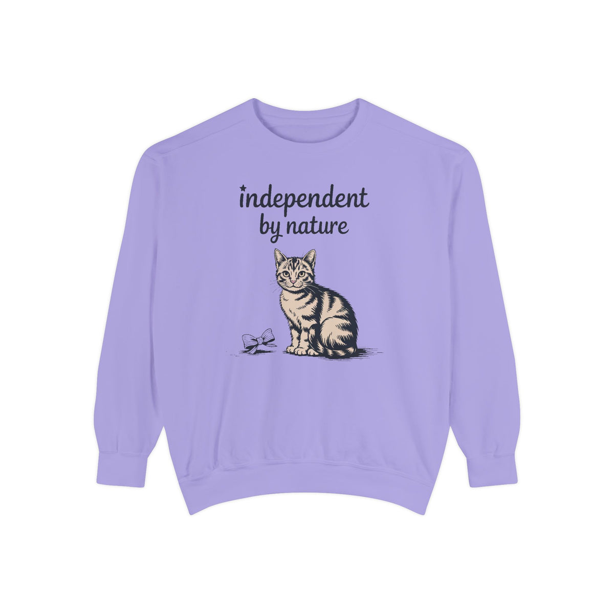 Cat Owner Sweatshirt, Independent By Nature Crewneck, Fourth Of July Cat Lover Gift, Funny Cat Mom Sweatshirt, Patriotic Cat Shirt, 4th Of…