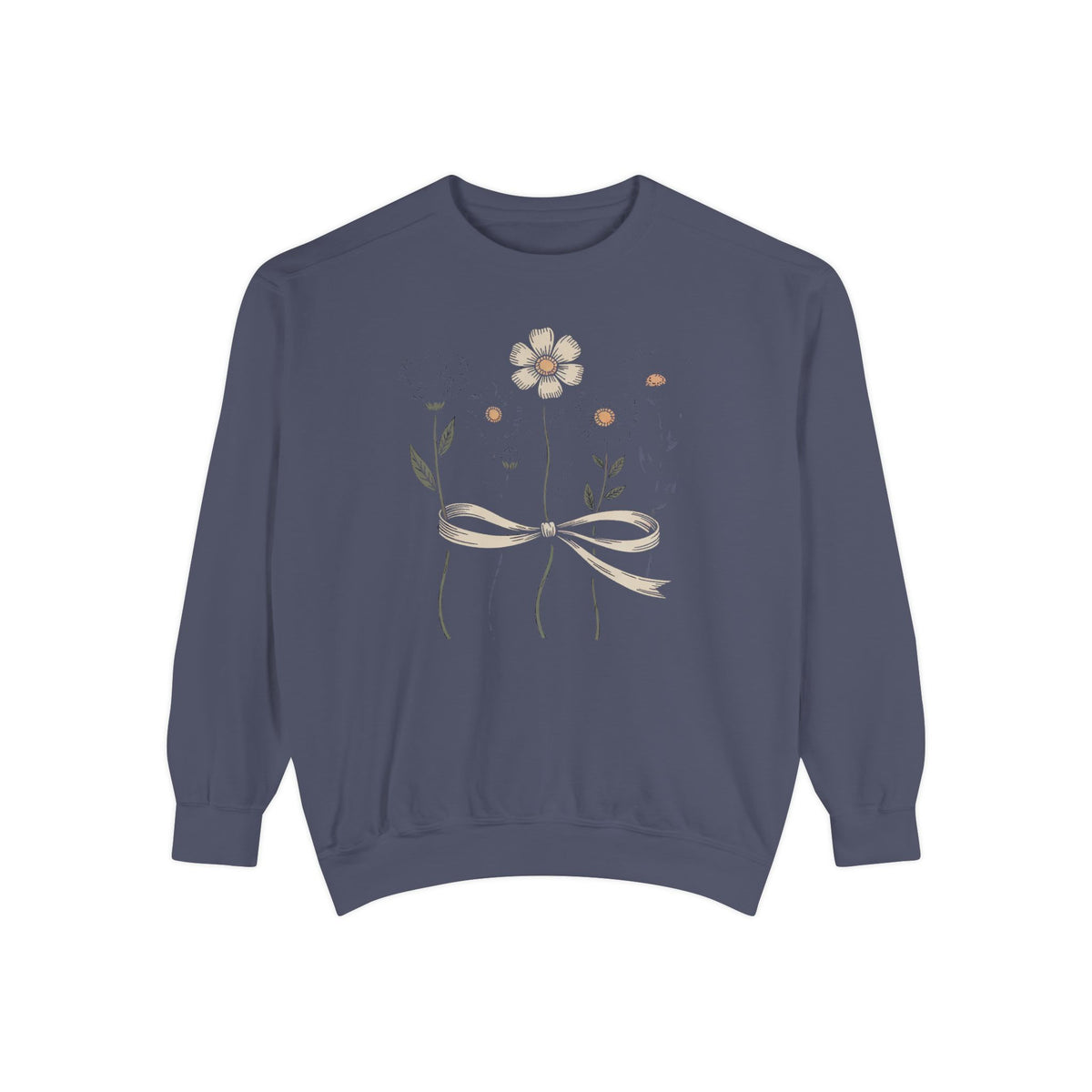 Flower Lover Sweatshirt, Fourth of July Gift, Patriotic Wildflower Crewneck, 4th of July Gift For Flower Lover, Americana Floral Sweatshirt