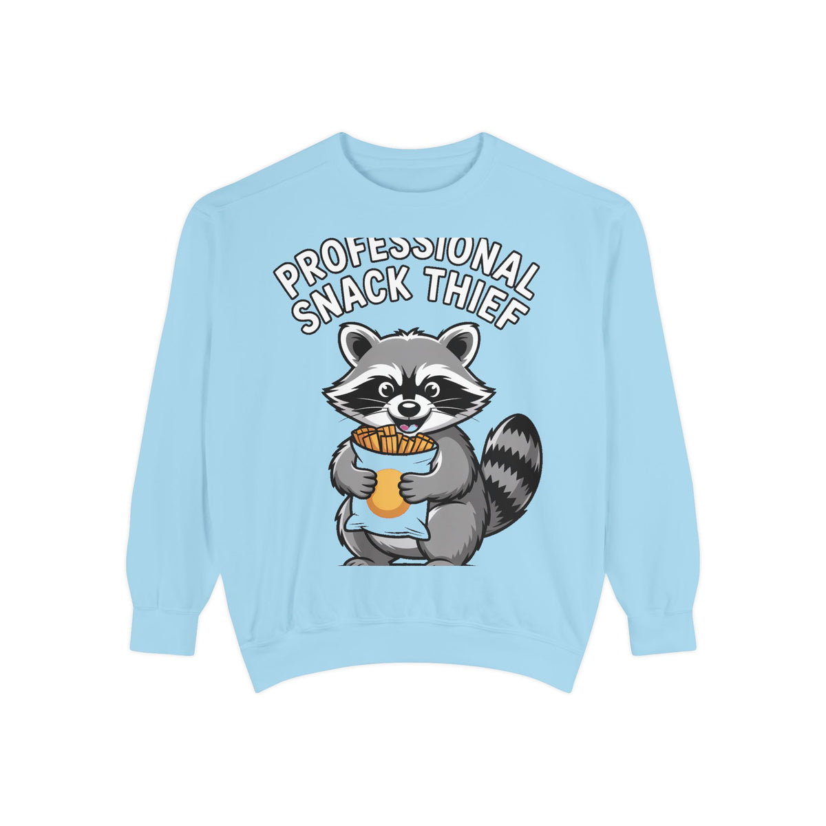 Professional Snack Thief Sweatshirt, Funny Raccoon Crewneck, Cute Raccoon Chip Bandit Sweatshirt, Snack Lover Gift