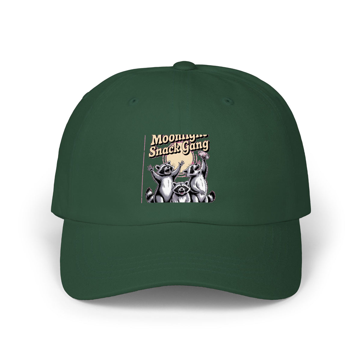 Retro Raccoon Dad Cap, Moonlight Snack Gang Embroidered Hat, Funny Vintage 90s Raccoon Trucker Cap, Unisex Animal Lover Gift