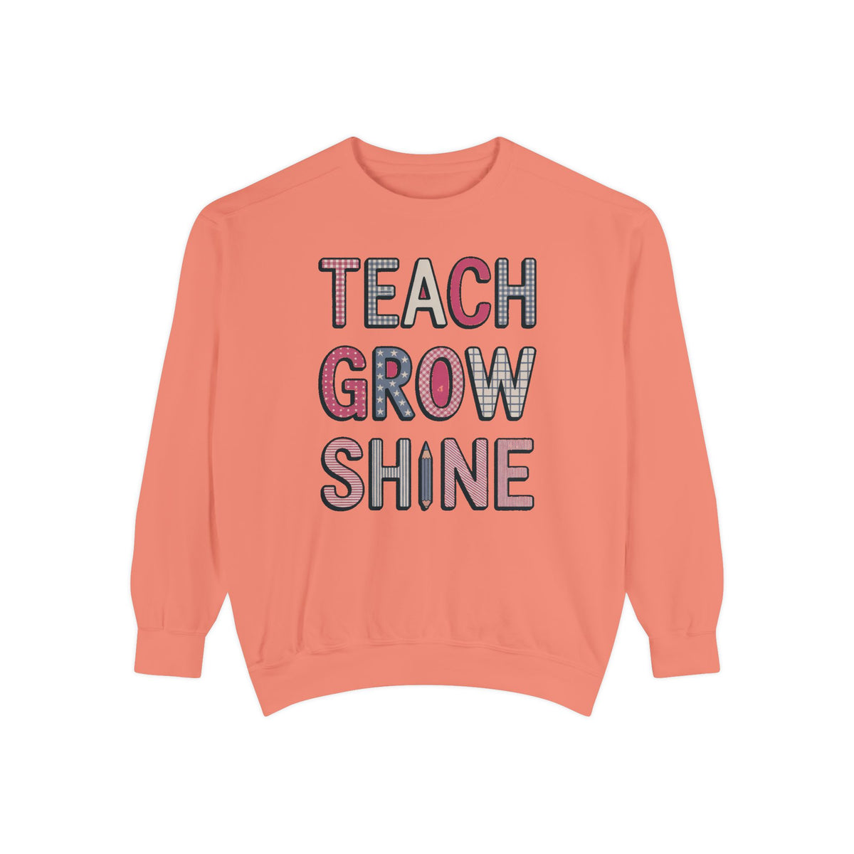 Teacher Sweatshirt, Fourth of July Gift For Teacher, Teach Grow Shine Crewneck, Patriotic Teacher Shirt, 4th of July Teacher Appreciation G…