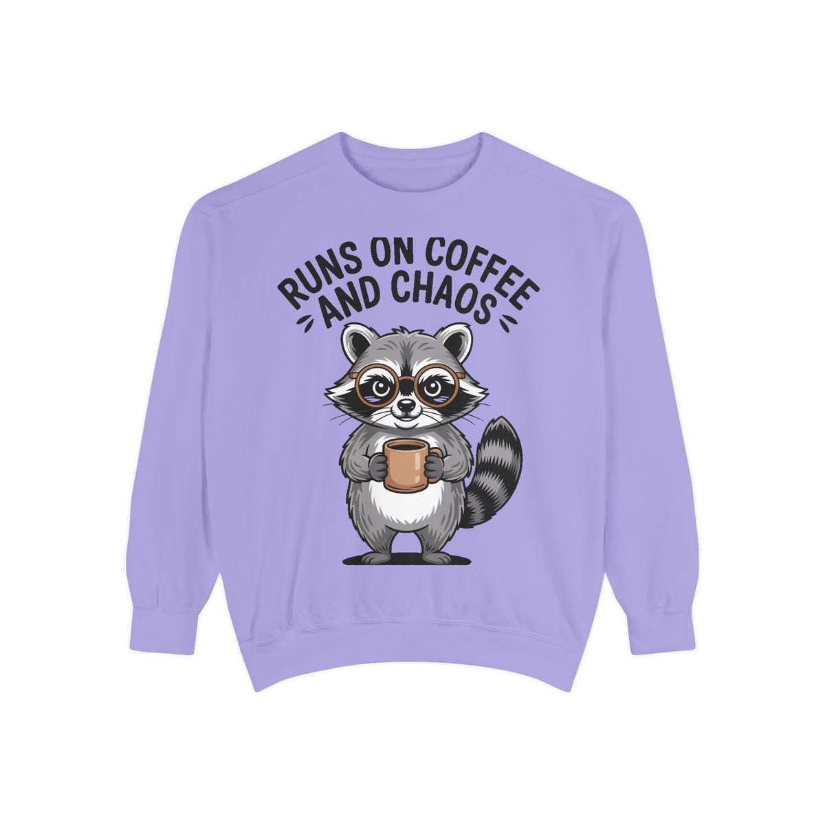 Nurse Raccoon Sweatshirt, Funny 'Runs On Coffee And Chaos' Crewneck, Cute Nurse Gift, Coffee Lover Sweatshirt, Nurse Appreciation Gift