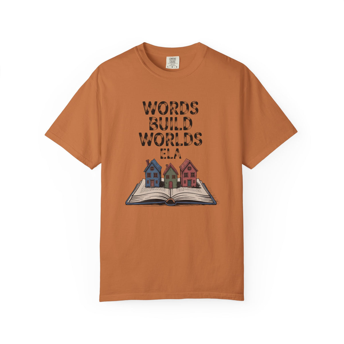 ELA Teacher Shirt, Words Build Worlds Tee, English Teacher Retirement Gift, Language Arts Teacher Appreciation, Reading Teacher Gift, Retir…