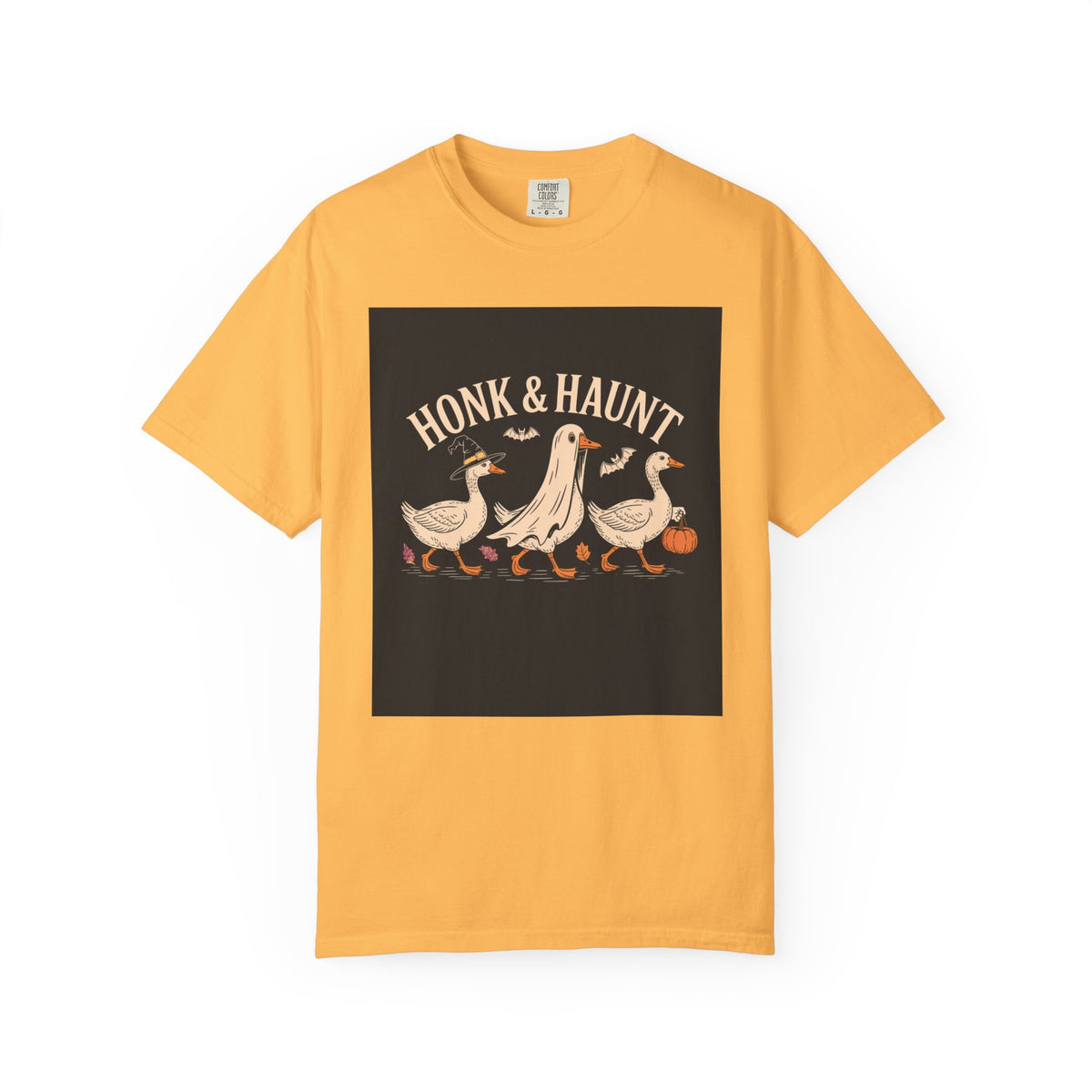 Honk & Haunt Geese Halloween Shirt, Funny Vintage Goose Halloween Tee, Witch Ghost Pumpkin Goose Gift, Spooky Season T-Shirt