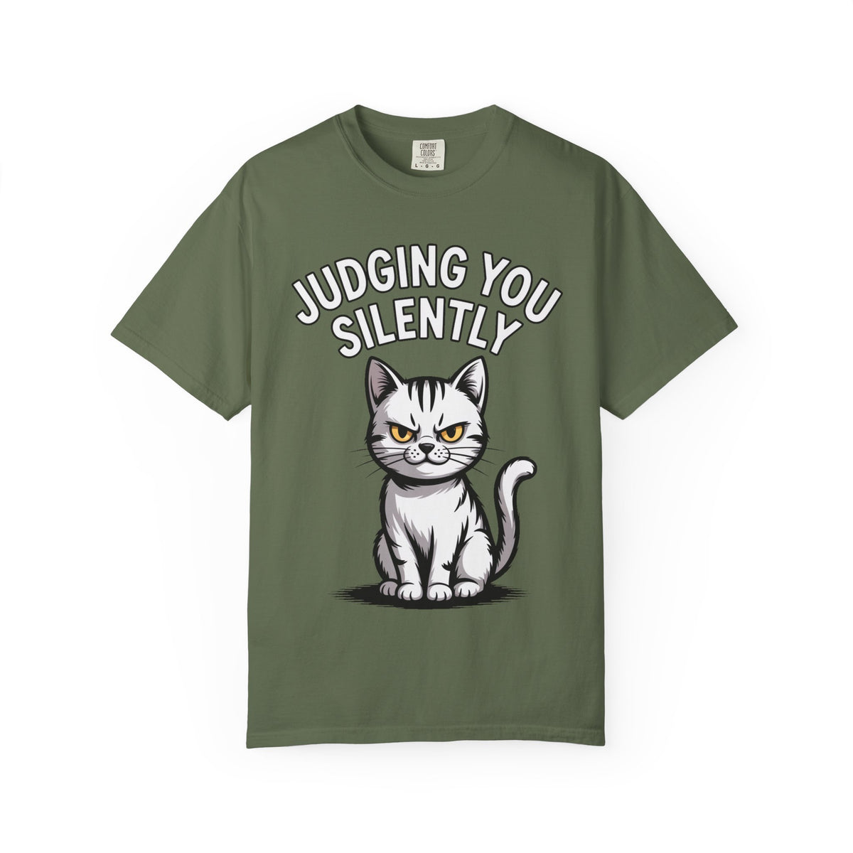 Judging You Silently Cat Shirt, Funny Sarcastic Cat T-Shirt, Cute Unimpressed Cat Lover Gift, Snarky Cat Graphic Tee