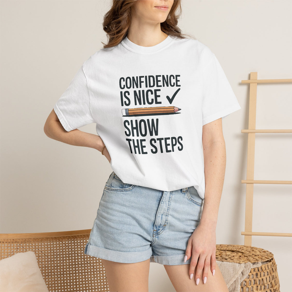 Math Teacher Shirt, Confidence Is Nice Show The Steps, Funny Math Teacher Gift, Sarcastic Teacher Tee, Math Teacher Appreciation Shirt, Tea…