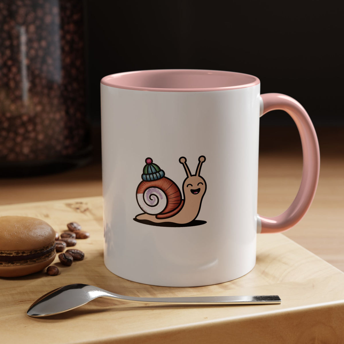 Cute Snail Mug, Tiny Hat Snail Coffee Cup, Funny Snail Lover Gift, Cottagecore Ceramic Mug, Whimsical Nature Mug Gift